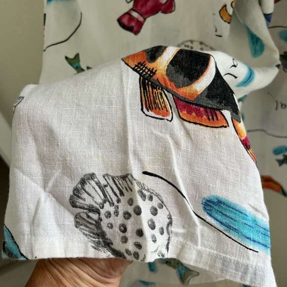 Hot Cotton Marc Ware XL Linen 2 Piece Pajama Sleep Set Short Sleeve Button USA - Picture 11 of 11